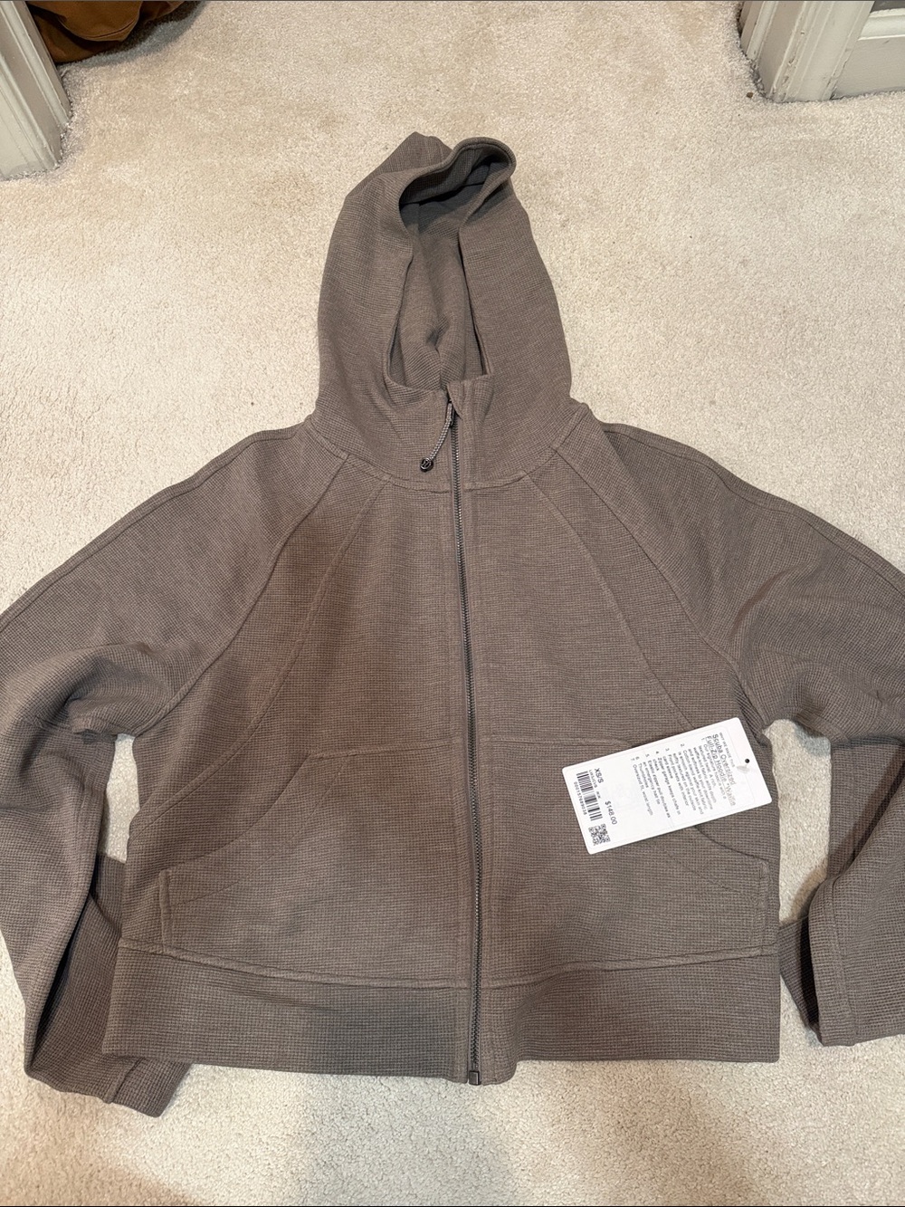 lululemon athletica Scuba Oversized Full-Zip Hoodie - Taupe Waffle Knit